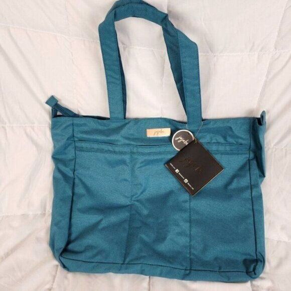 New WITH DEFECTS JuJuBe Super Be Teal Lagoon Chromatics Large Tote Bag Travel - Picture 4 of 12